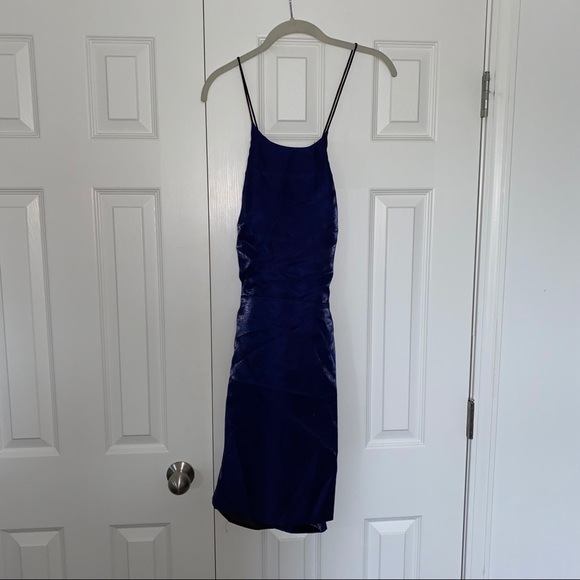 Blue open back dress - Picture 2 of 2
